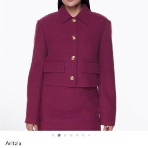 Aritzia Women's Purple Jacket and skirt set